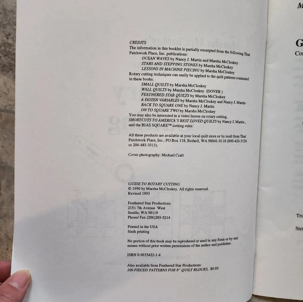 Guide to Rotary Cuttings Marsha McCloskey's